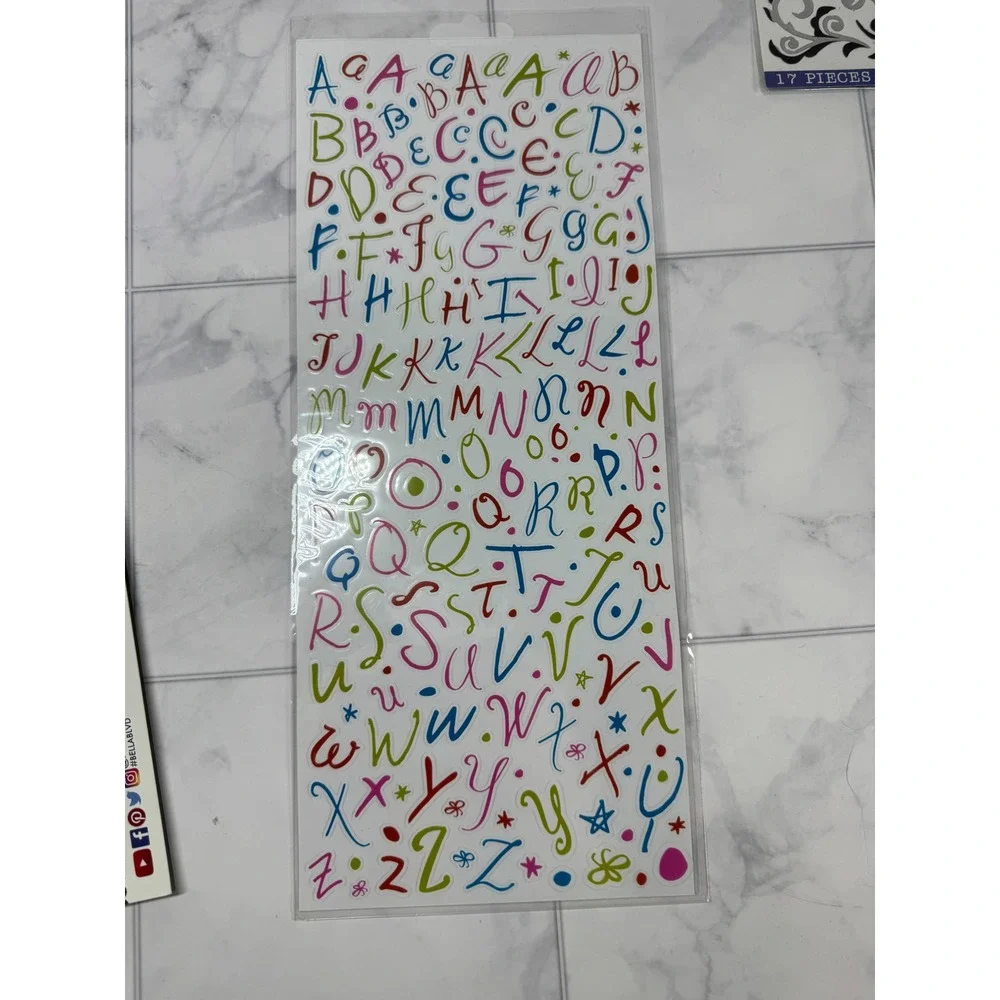 Scrapbook Sticker Lot Sticko Paper Studio Jot Butterfly Floral Alphabet New
